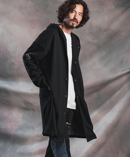 ANGENEHM(アンゲネーム)の「mj11784-Minimal Hooded Snap Coat フルスナップコート(AG07-008acg)(その他アウター・メンズ・チャコール/ブラック/ライトベージュ・S/M/L)」の21枚目の写真