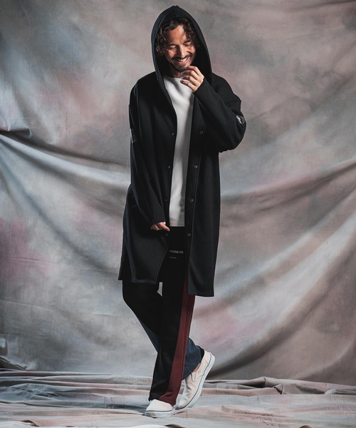 ANGENEHM(アンゲネーム)の「mj11784-Minimal Hooded Snap Coat フルスナップコート(AG07-008acg)(その他アウター・メンズ・チャコール/ブラック/ライトベージュ・S/M/L)」の15枚目の写真