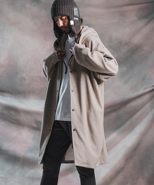 ANGENEHM(アンゲネーム)の「mj11784-Minimal Hooded Snap Coat フルスナップコート(AG07-008acg)(その他アウター・メンズ・チャコール/ブラック/ライトベージュ・S/M/L)」の16枚目の写真