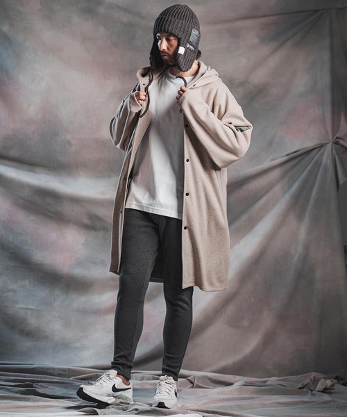 ANGENEHM(アンゲネーム)の「mj11784-Minimal Hooded Snap Coat フルスナップコート(AG07-008acg)(その他アウター・メンズ・チャコール/ブラック/ライトベージュ・S/M/L)」の18枚目の写真
