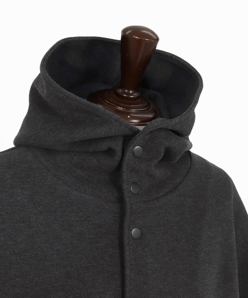 ANGENEHM(アンゲネーム)の「mj11784-Minimal Hooded Snap Coat フルスナップコート(AG07-008acg)(その他アウター・メンズ・チャコール/ブラック/ライトベージュ・S/M/L)」の13枚目の写真