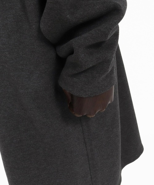 ANGENEHM(アンゲネーム)の「mj11784-Minimal Hooded Snap Coat フルスナップコート(AG07-008acg)(その他アウター・メンズ・チャコール/ブラック/ライトベージュ・S/M/L)」の6枚目の写真