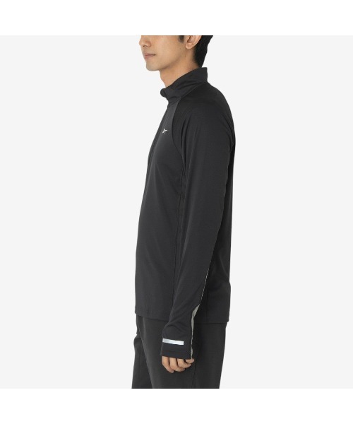 Reebok(リーボック)の「ロングスリーブ ベクター 1/4 ジップ Tシャツ(Tシャツ/カットソー・メンズ・ブラック・LARGE/MEDIUM/SMALL/X-LARGE)」の2枚目の写真