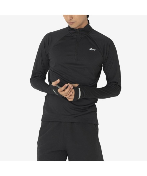 Reebok(リーボック)の「ロングスリーブ ベクター 1/4 ジップ Tシャツ(Tシャツ/カットソー・メンズ・ブラック・LARGE/MEDIUM/SMALL/X-LARGE)」の5枚目の写真