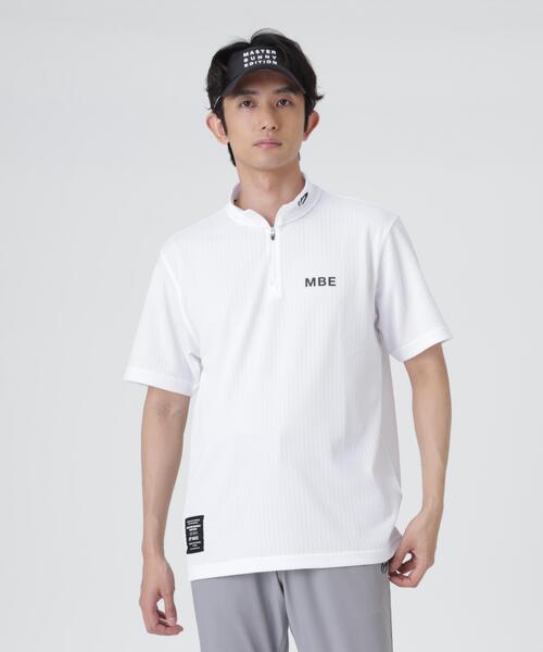 MASTER BUNNY EDITION（マスターバニーエディション）の「【MASTER BUNNY EDITION】フルダルPeタックJQストライプハーフジップカットソー（Tシャツ/カットソー・メンズ・ベージュ/ブラック/ホワイト・LARGE/X-LARGE/MEDIUM）」の2枚目の写真