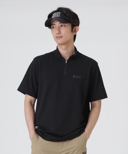 MASTER BUNNY EDITION（マスターバニーエディション）の「【MASTER BUNNY EDITION】フルダルPeタックJQストライプハーフジップカットソー（Tシャツ/カットソー・メンズ・ベージュ/ブラック/ホワイト・LARGE/X-LARGE/MEDIUM）」の3枚目の写真