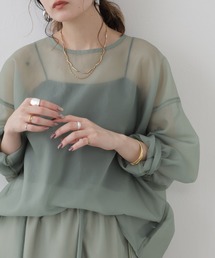 SIWALY fluid 薄手のプルオーバーシャツ 長袖