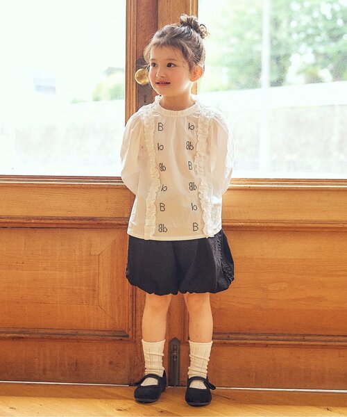 Boribon（ボリボン）の「Bロゴ刺繍ブラウス（シャツ/ブラウス・キッズ・キャメル/アイボリー・110/120/90/100/80）」の12枚目の写真