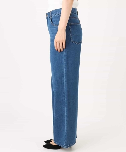 MK MICHEL KLEIN（エムケーミッシェルクラン）の「[洗える]11ozデニム ワイドストレートパンツ（デニムパンツ・レディース・ネイビー/ブルー・36/38/40）」の5枚目の写真