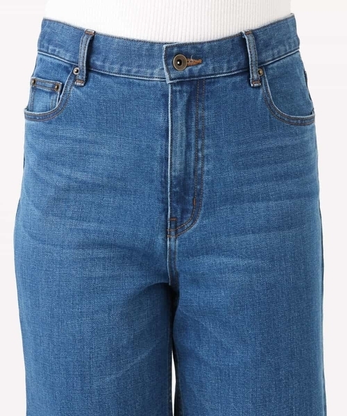 MK MICHEL KLEIN（エムケーミッシェルクラン）の「[洗える]11ozデニム ワイドストレートパンツ（デニムパンツ・レディース・ネイビー/ブルー・36/38/40）」の7枚目の写真