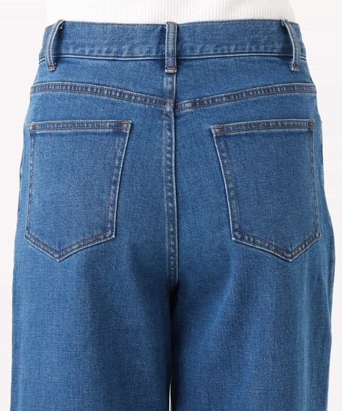 MK MICHEL KLEIN（エムケーミッシェルクラン）の「[洗える]11ozデニム ワイドストレートパンツ（デニムパンツ・レディース・ネイビー/ブルー・36/38/40）」の8枚目の写真