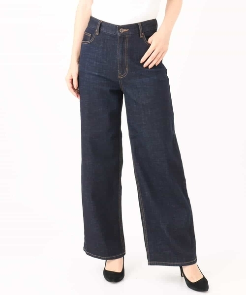 MK MICHEL KLEIN（エムケーミッシェルクラン）の「[洗える]11ozデニム ワイドストレートパンツ（デニムパンツ・レディース・ネイビー/ブルー・36/38/40）」の13枚目の写真