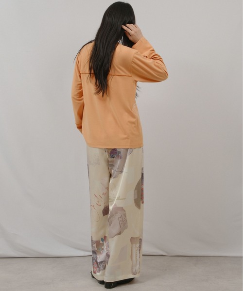 palm RICHE（ポームリシュ）の「もちもちロゴロンT（Tシャツ/カットソー・レディース・チャコールグレー/レッド系その他/アイボリー・M）」の20枚目の写真