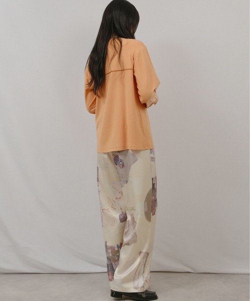 palm RICHE（ポームリシュ）の「もちもちロゴロンT（Tシャツ/カットソー・レディース・チャコールグレー/レッド系その他/アイボリー・M）」の22枚目の写真