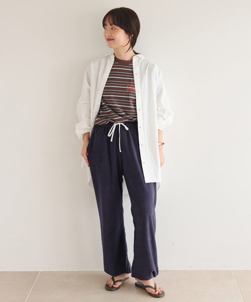ONIT(オニット)の「《追加2》Plus by ONIT/オニット SLOBE別注 2way パイルパンツ(その他パンツ・レディース・ネイビー・FREE)」の16枚目の写真