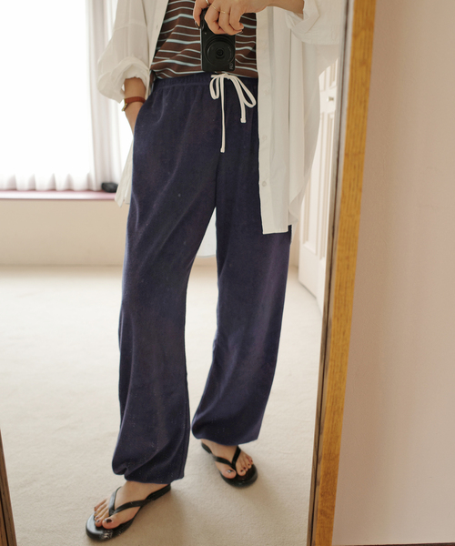 ONIT(オニット)の「《追加2》Plus by ONIT/オニット SLOBE別注 2way パイルパンツ(その他パンツ・レディース・ネイビー・FREE)」の22枚目の写真