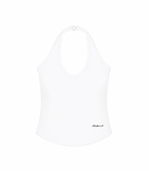 DEEP HALTER TOP_IVORY