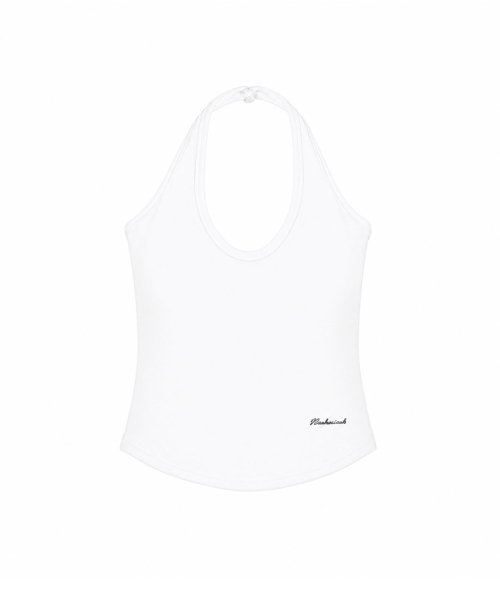 NICK&NICOLE(ニックアンドニコール)の「DEEP HALTER TOP_IVORY(Tシャツ/カットソー・レディース・その他・FREE)」の1枚目の写真
