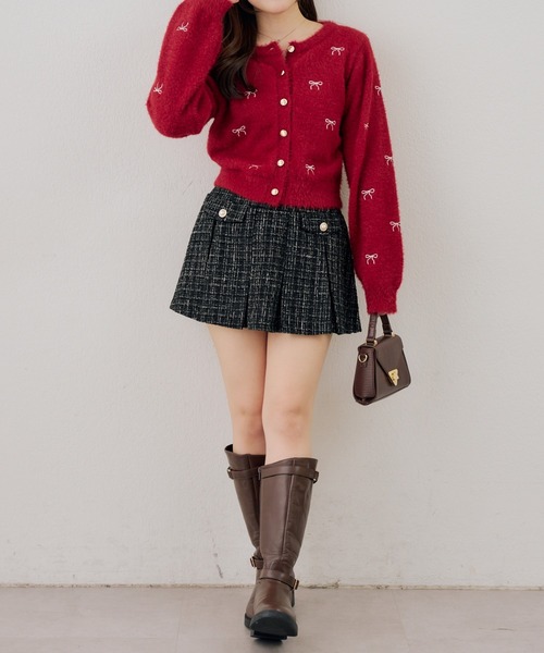 Another Branch olive des olive(アナザーブランチオリーブデオリーブ)の「ラメツイードプリーツスカパン(スカート・レディース・サックスブルー/ベージュ/チャコールグレー・FREE)」の18枚目の写真