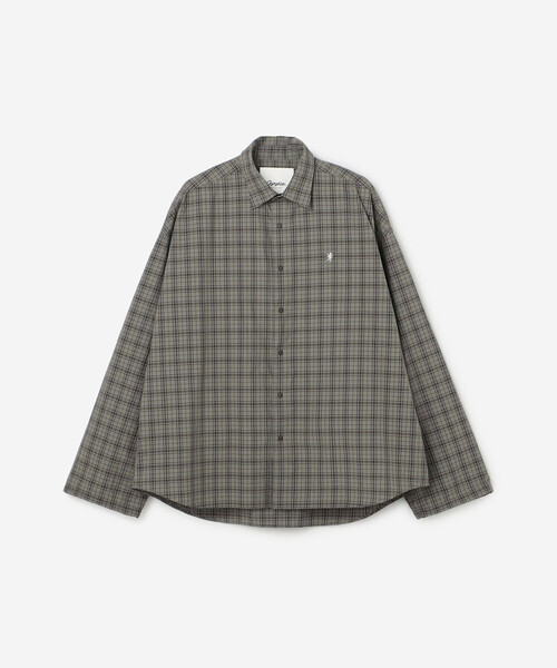 GYMPHLEX(ジムフレックス)の「Gymphlex | タイプライター レギュラーカラーシャツ CHECK MEN(シャツ/ブラウス・メンズ・ブラウン系その他・L/M)」の2枚目の写真