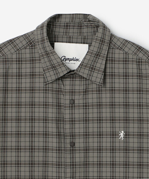 GYMPHLEX(ジムフレックス)の「Gymphlex | タイプライター レギュラーカラーシャツ CHECK MEN(シャツ/ブラウス・メンズ・ブラウン系その他・L/M)」の4枚目の写真