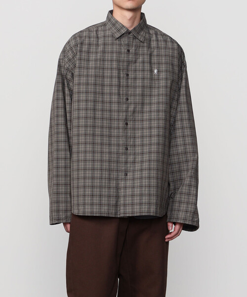 GYMPHLEX(ジムフレックス)の「Gymphlex | タイプライター レギュラーカラーシャツ CHECK MEN(シャツ/ブラウス・メンズ・ブラウン系その他・L/M)」の1枚目の写真