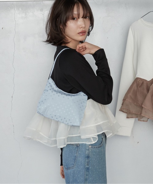 OFROOM(オフルーム)の「【2026秋冬新作】Sheer Peplum Long Sleeve|シアーペプラムロングスリーブ(Tシャツ/カットソー・レディース・ブラック系1/ブラック系/ホワイト系1/ブラック/グレー/アイボリー/ホワイト系・FREE)」の12枚目の写真