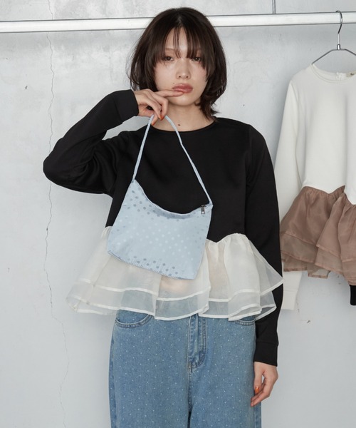 OFROOM(オフルーム)の「【2026秋冬新作】Sheer Peplum Long Sleeve|シアーペプラムロングスリーブ(Tシャツ/カットソー・レディース・ブラック系1/ブラック系/ホワイト系1/ブラック/グレー/アイボリー/ホワイト系・FREE)」の18枚目の写真