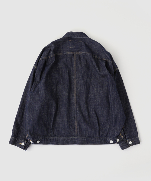 In・stru(men-tal).（インストルメンタル）の「IN STRU(MEN-TAL) / インストルメンタル ONE WASHED SELVAGE DENIM JAKET（デニムジャケット・メンズ・ブラック/ブルー・46/48）」の3枚目の写真