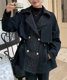 TWEED DOCKING TRENCH COAT(ツイードドッキングトレンチコート)