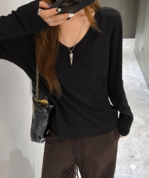 GLAMOROUS JANE（グラマラスジェーン）の「ⅤネックロンT（Tシャツ/カットソー）」