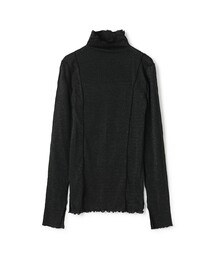HAKUJI Shiny rib HN ハイネックプルオーバー