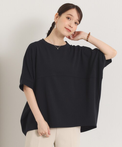 ITS'DEMO(イッツデモ)の「ふくれジャカードドルマントップス(Tシャツ/カットソー・レディース・アイボリー/ナチュラル/ブラック・00)」の22枚目の写真