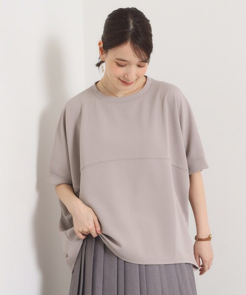 ITS'DEMO(イッツデモ)の「ふくれジャカードドルマントップス(Tシャツ/カットソー・レディース・アイボリー/ナチュラル/ブラック・00)」の16枚目の写真