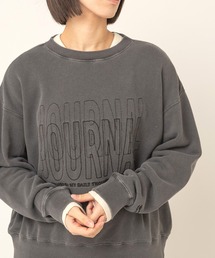 M2753 ピグメントダイ刺繍ロゴスウェット