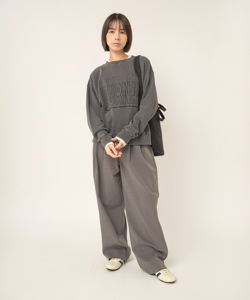 RNA-N(アールエヌエーエヌ)の「M2753 ピグメントダイ刺繍ロゴスウェット(スウェット・レディース・ブラウン/ブラック/グリーン・FREE)」の12枚目の写真