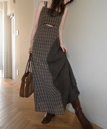 asymmetry panel waist cutout OP