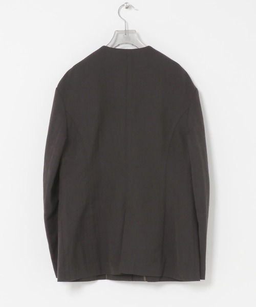 URBAN RESEARCH(アーバンリサーチ)の「new basic WOOL LINEN SILK JACKET(ノーカラージャケット・レディース・ブラウン・38/36)」の6枚目の写真