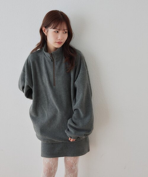 DISCOAT(ディスコート)の「【Enlude/セットアップ対応】フリースハーフジップ《ユニセックス》(Tシャツ/カットソー・レディース・パープル/ブラウン/グレー/アイボリー・MEDIUM/LARGE)」の22枚目の写真