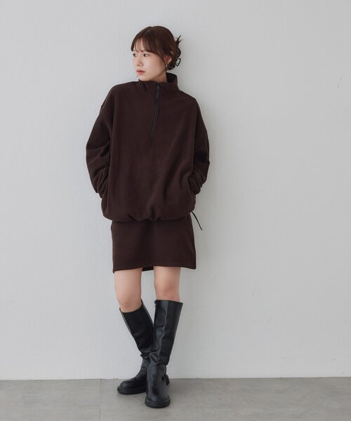 DISCOAT(ディスコート)の「【Enlude/セットアップ対応】フリースハーフジップ《ユニセックス》(Tシャツ/カットソー・レディース・パープル/ブラウン/グレー/アイボリー・MEDIUM/LARGE)」の20枚目の写真