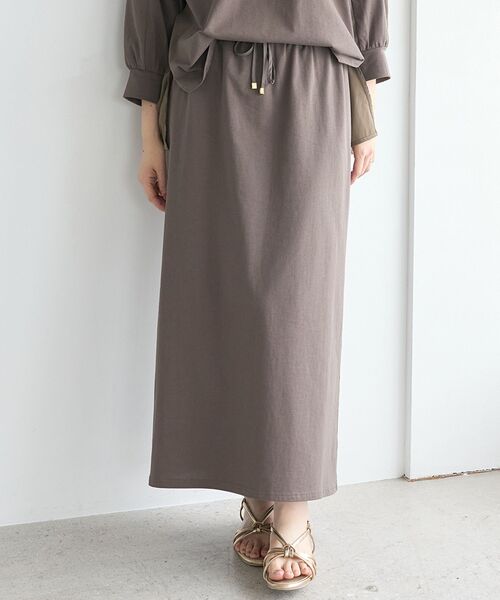 le.coeur blanc(ルクールブラン)の「MVS天竺布帛ドッキングプル×スカートセット(ワンピース・レディース・モカ/ブラック・38)」の21枚目の写真