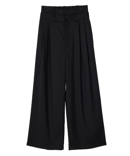 ELCHELE(エルチェレ)の「DOUBLE WAIST PANTS(スラックス・レディース・ブラック/ヘザーグレー/キャメル・38/36)」の21枚目の写真
