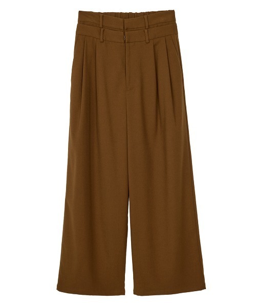 ELCHELE(エルチェレ)の「DOUBLE WAIST PANTS(スラックス・レディース・ブラック/ヘザーグレー/キャメル・38/36)」の22枚目の写真