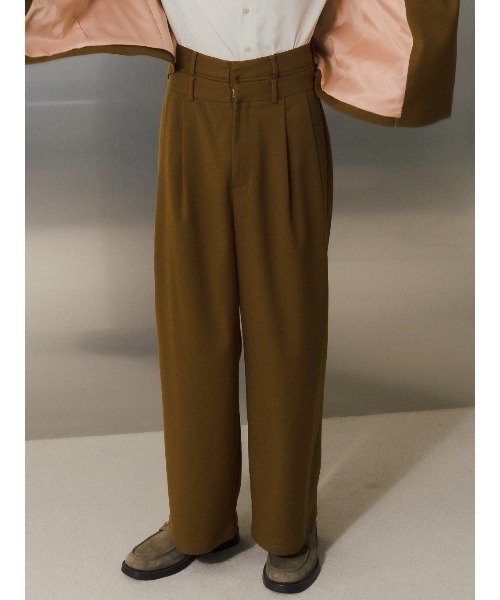 ELCHELE(エルチェレ)の「DOUBLE WAIST PANTS(スラックス・レディース・ブラック/ヘザーグレー/キャメル・38/36)」の18枚目の写真