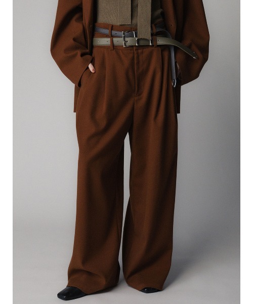 ELCHELE(エルチェレ)の「DOUBLE WAIST PANTS(スラックス・レディース・ブラック/ヘザーグレー/キャメル・38/36)」の15枚目の写真
