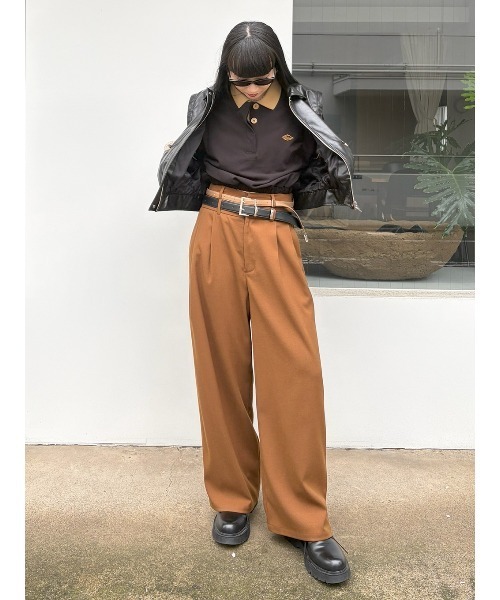 ELCHELE(エルチェレ)の「DOUBLE WAIST PANTS(スラックス・レディース・ブラック/ヘザーグレー/キャメル・38/36)」の14枚目の写真