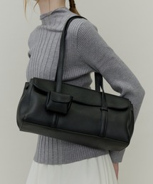 Eco Leather Long Handle Bag with Pouch / ミニポーチ付きロングハンドルレザーバッグ