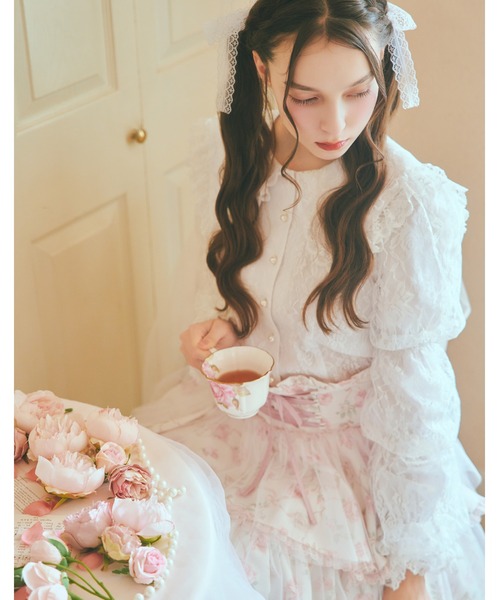 mellfy memory(メルフィーメモリー)の「Melty sailor lace blouse(シャツ/ブラウス・レディース・ピンク/ホワイト・FREE)」の6枚目の写真