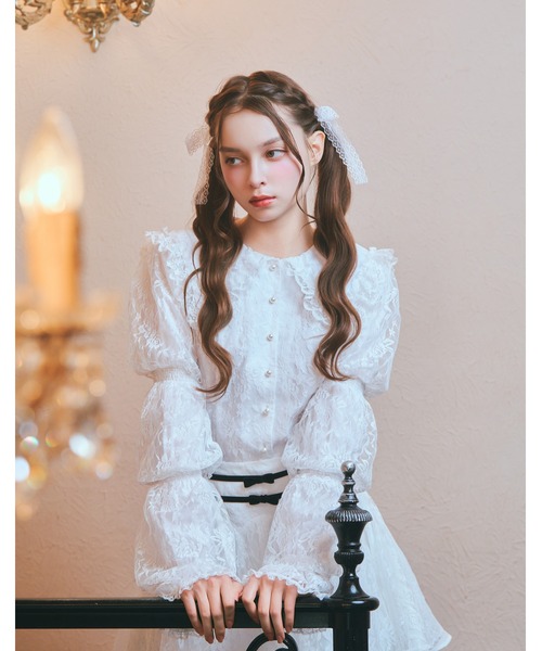 mellfy memory(メルフィーメモリー)の「Melty sailor lace blouse(シャツ/ブラウス・レディース・ピンク/ホワイト・FREE)」の5枚目の写真