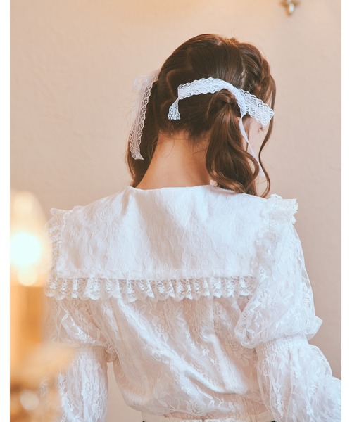 mellfy memory(メルフィーメモリー)の「Melty sailor lace blouse(シャツ/ブラウス・レディース・ピンク/ホワイト・FREE)」の4枚目の写真